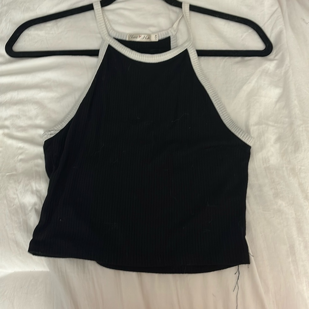 Black and white tank top